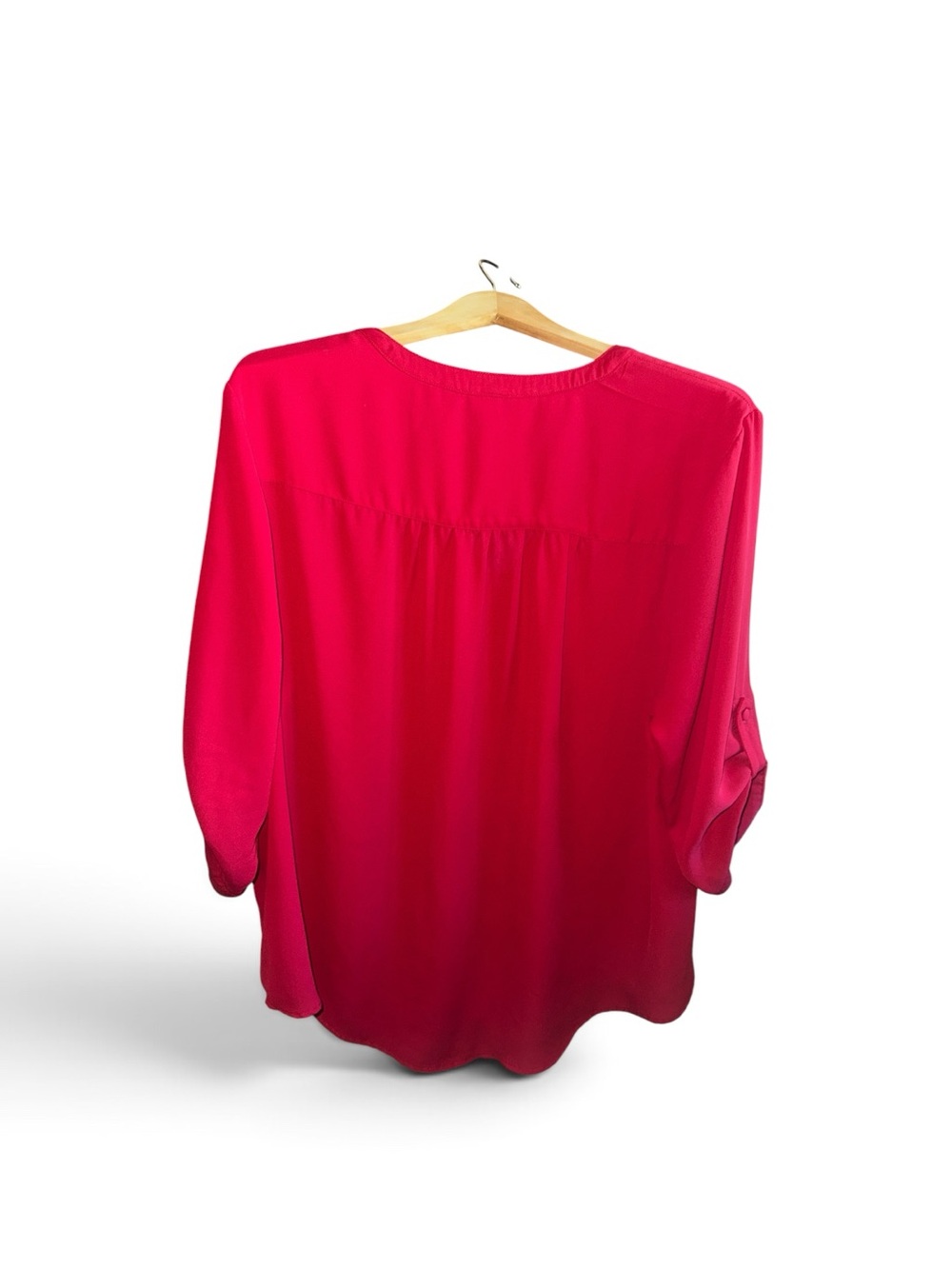torrid Women’s 2XL Red Button-Front V-Neck Blouse Work Business Office Casual - Picture 3 of 7